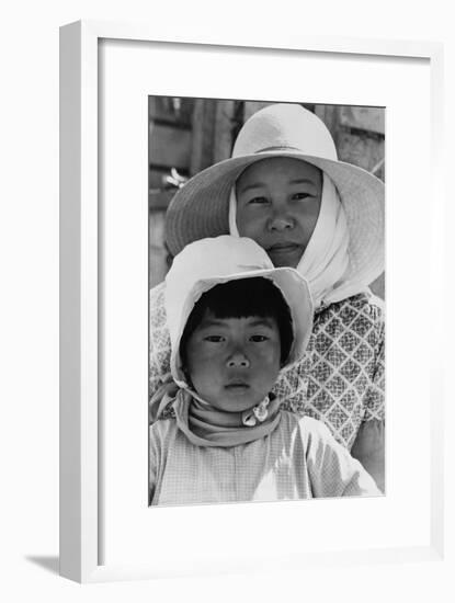 Japanese Mother and Daughter, Agricultural Workers-Dorothea Lange-Framed Art Print