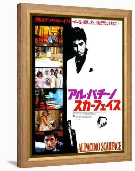 Japanese Movie Poster - Al Pacino Scarface-null-Framed Premier Image Canvas
