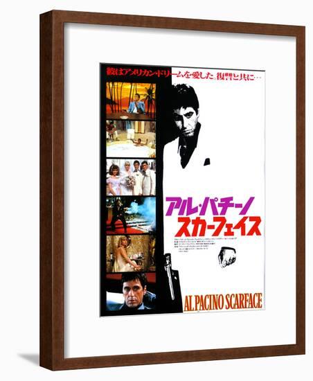 Japanese Movie Poster - Al Pacino Scarface-null-Framed Giclee Print