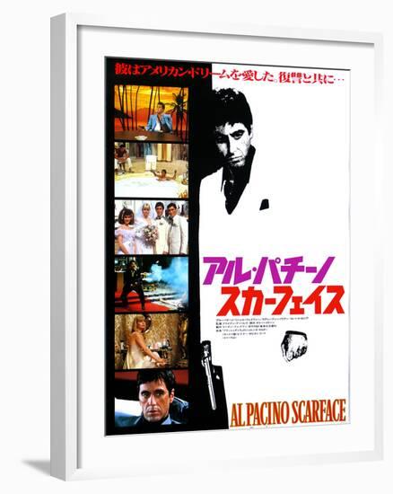 Japanese Movie Poster - Al Pacino Scarface-null-Framed Giclee Print