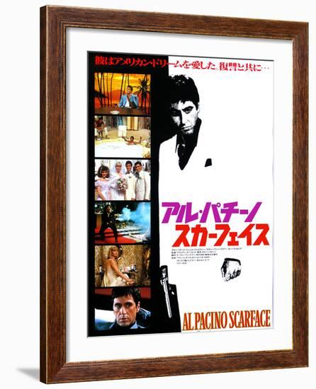 Japanese Movie Poster - Al Pacino Scarface-null-Framed Giclee Print