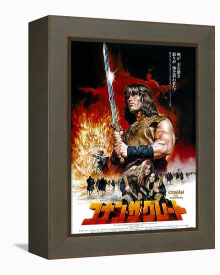 Japanese Movie Poster - Conan the Barbarian-null-Framed Premier Image Canvas