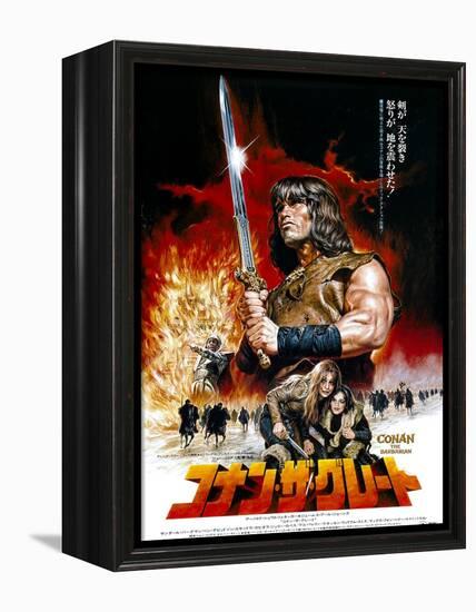 Japanese Movie Poster - Conan the Barbarian-null-Framed Premier Image Canvas