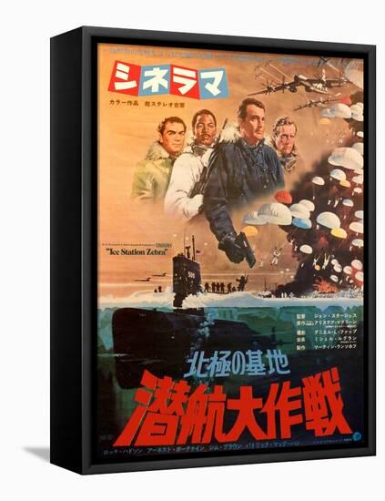 Japanese Movie Poster - Ice Station Zebra-null-Framed Premier Image Canvas