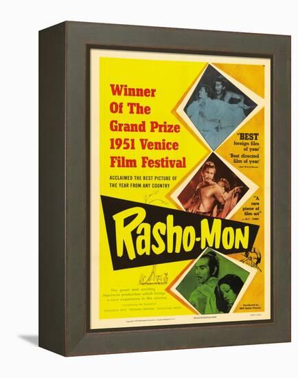 Japanese Movie Poster - Rashomon in English-null-Framed Premier Image Canvas