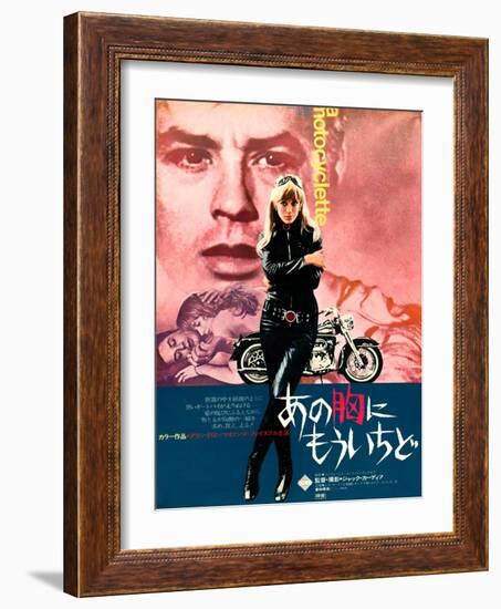 Japanese Movie Poster - The Girl on a Motorcycle 2-null-Framed Giclee Print