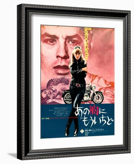 Japanese Movie Poster - The Girl on a Motorcycle 2-null-Framed Giclee Print