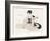 Japanese Musician Plays the Samisen-R. Halls-Framed Art Print