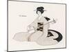 Japanese Musician Plays the Samisen-R. Halls-Mounted Art Print