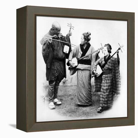 Japanese Musicians, C.1860s-Felice Beato-Framed Premier Image Canvas