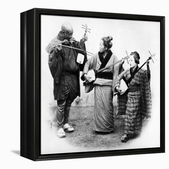 Japanese Musicians, C.1860s-Felice Beato-Framed Premier Image Canvas