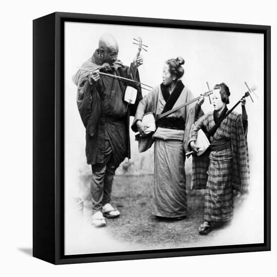 Japanese Musicians, C.1860s-Felice Beato-Framed Premier Image Canvas