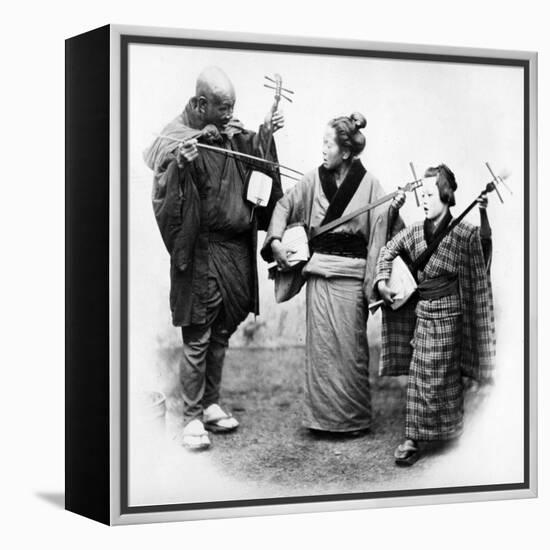 Japanese Musicians, C.1860s-Felice Beato-Framed Premier Image Canvas