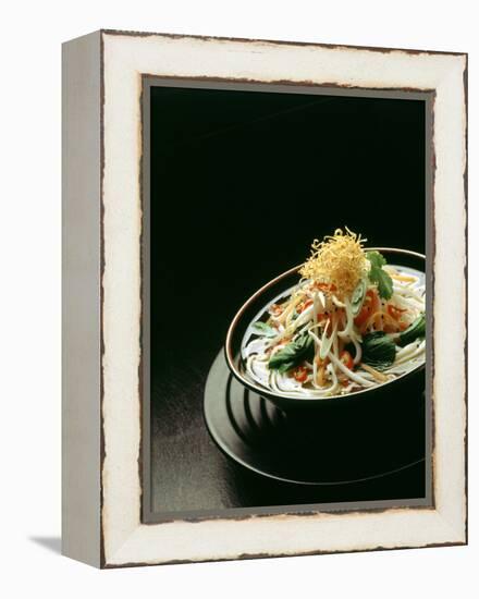 Japanese Noodle Soup (Miso Udon) with Fried Ginger-Frank Wieder-Framed Premier Image Canvas