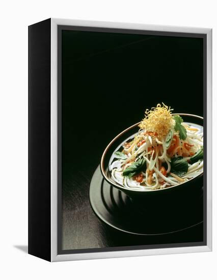 Japanese Noodle Soup (Miso Udon) with Fried Ginger-Frank Wieder-Framed Premier Image Canvas