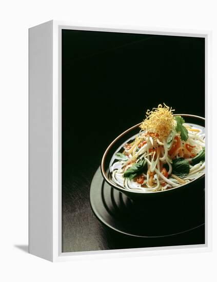 Japanese Noodle Soup (Miso Udon) with Fried Ginger-Frank Wieder-Framed Premier Image Canvas