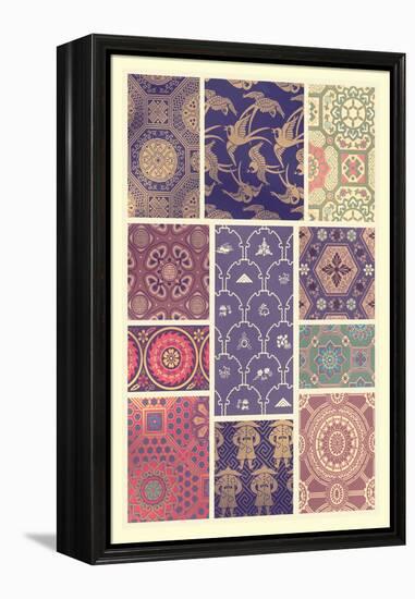 Japanese Patterns-Racinet-Framed Stretched Canvas