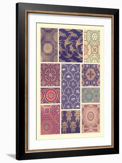 Japanese Patterns-Racinet-Framed Art Print