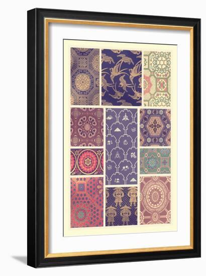 Japanese Patterns-Racinet-Framed Art Print