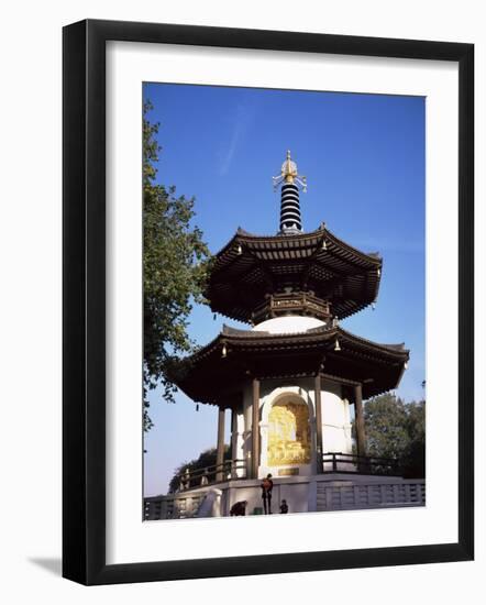 Japanese Peace Pagoda, Battersea Park, London, England, United Kingdom-Charles Bowman-Framed Photographic Print