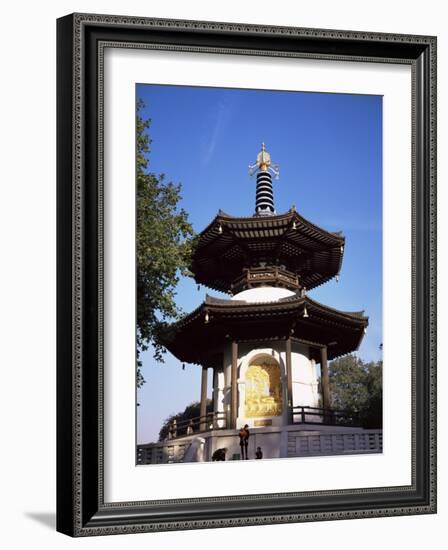 Japanese Peace Pagoda, Battersea Park, London, England, United Kingdom-Charles Bowman-Framed Photographic Print