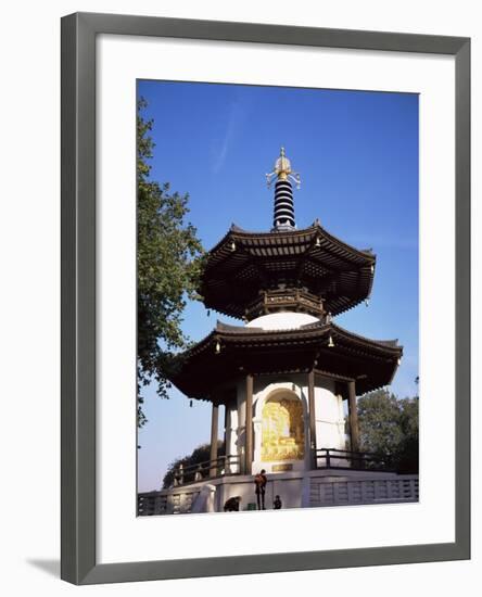 Japanese Peace Pagoda, Battersea Park, London, England, United Kingdom-Charles Bowman-Framed Photographic Print