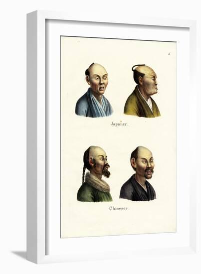 Japanese People, 1824-Karl Joseph Brodtmann-Framed Giclee Print