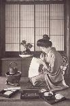 Young Japanese Girl in the Rain, c.1900-Japanese Photographer-Photographic Print