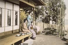 Japanese Woman Writing, 1933-Japanese Photographer-Framed Photographic Print