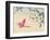 Japanese Pink Butterfly-Haruna Kinzan-Framed Art Print