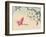 Japanese Pink Butterfly-Haruna Kinzan-Framed Art Print