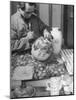 Japanese Pottery Worker Painting Large Vase-Dmitri Kessel-Mounted Photographic Print