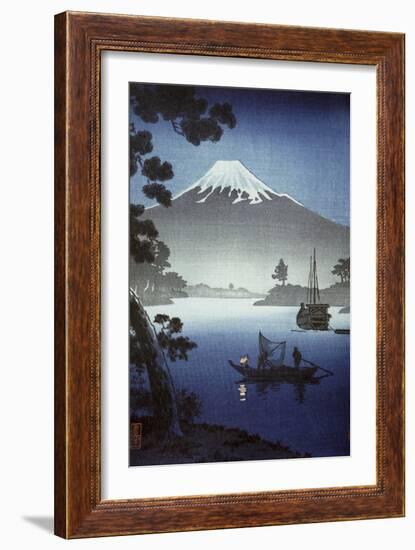 Japanese Print (Mt Fuji from Tagonoura)-null-Framed Giclee Print