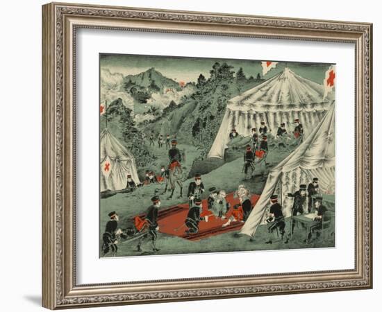 Japanese Red Cross Cares for the Wounded-null-Framed Art Print