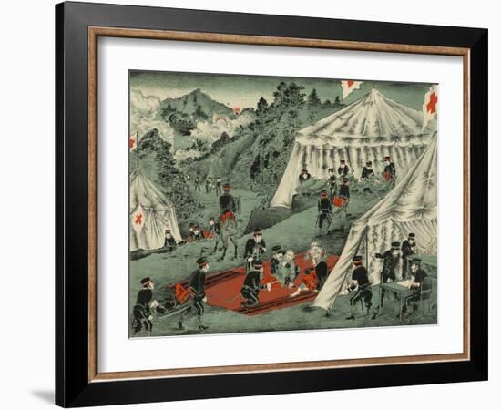 Japanese Red Cross Cares for the Wounded-null-Framed Art Print