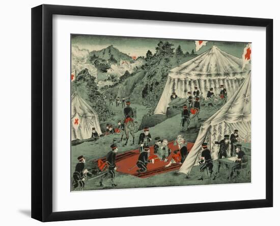 Japanese Red Cross Cares for the Wounded-null-Framed Art Print