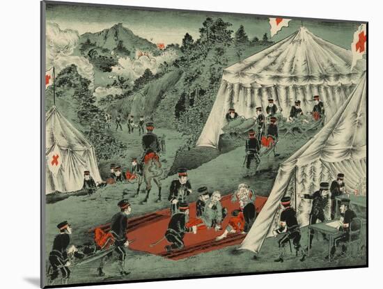 Japanese Red Cross Cares for the Wounded-null-Mounted Art Print
