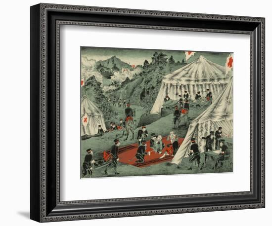 Japanese Red Cross Cares for the Wounded-null-Framed Art Print