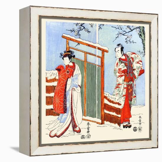 Japanese Romance-Katsukawa Shunsho-Framed Stretched Canvas