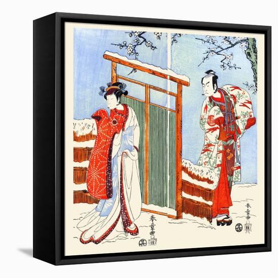 Japanese Romance-Katsukawa Shunsho-Framed Stretched Canvas