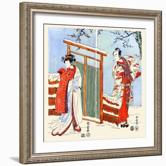 Japanese Romance-Katsukawa Shunsho-Framed Art Print