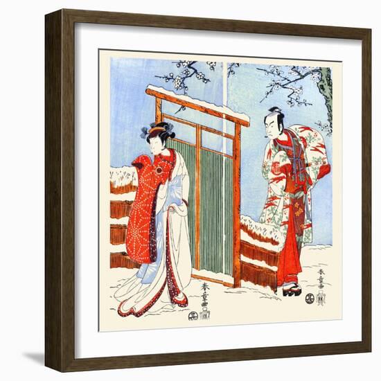 Japanese Romance-Katsukawa Shunsho-Framed Art Print