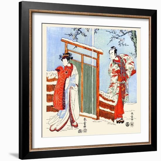 Japanese Romance-Katsukawa Shunsho-Framed Art Print