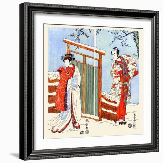 Japanese Romance-Katsukawa Shunsho-Framed Art Print