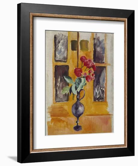 Japanese Roses in a Blue Glass, 1910-Auguste Macke-Framed Giclee Print