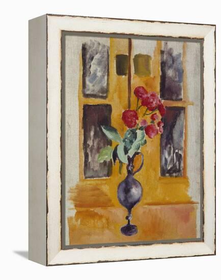 Japanese Roses in a Blue Glass, 1910-Auguste Macke-Framed Premier Image Canvas