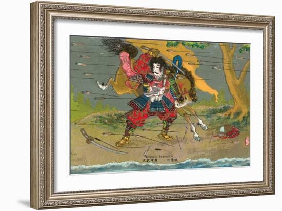 Japanese Samurai, Kikuchi Temitsu-null-Framed Art Print