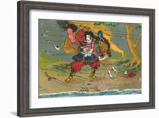 Japanese Samurai, Kikuchi Temitsu-null-Framed Art Print