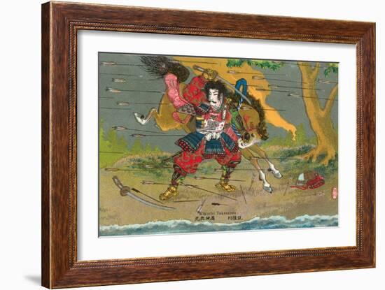 Japanese Samurai, Kikuchi Temitsu-null-Framed Art Print