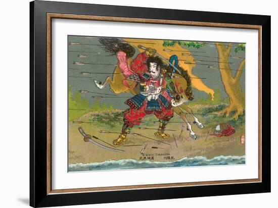 Japanese Samurai, Kikuchi Temitsu-null-Framed Art Print